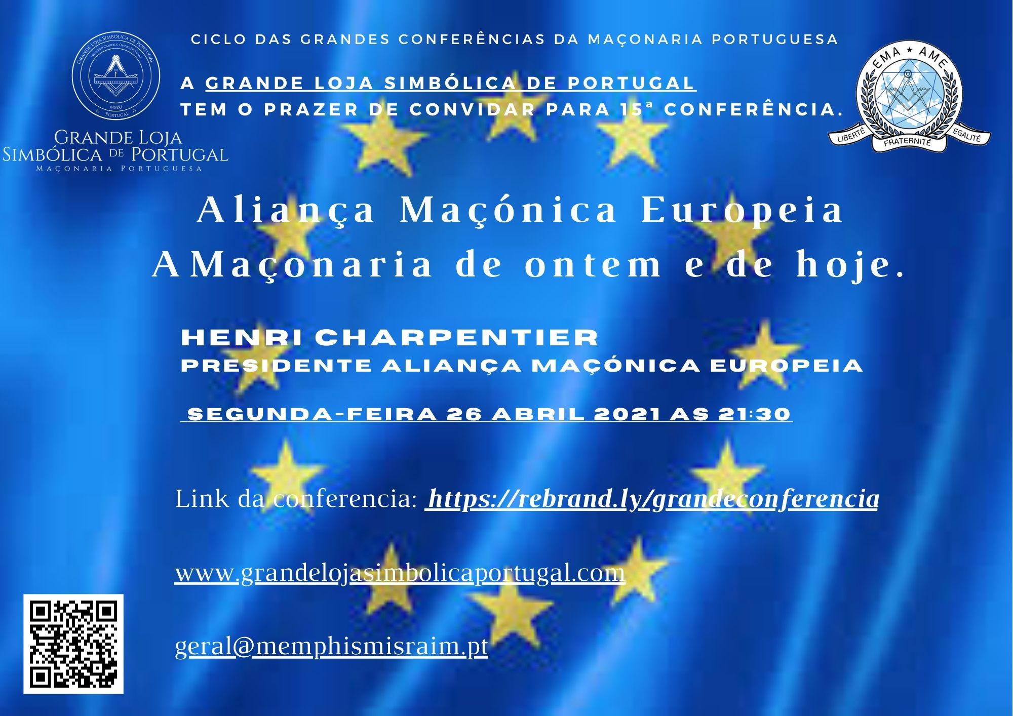 Conferência Aliança Maçónica Europeia - Maçonaria Portugal